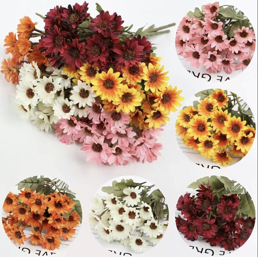 Artificial Flowers for Outdoor Decoration 5 or 10 Packs Faux Daisy Flowers for Fall Decor Realistic Eucalyptus Leaves Silk Mums Fake Plants for Garden Courtyard Patio Lawn Colorful Decorative UV-Resistant Durable Nature Ornaments Artificial Flowers for Outdoor Decoration 5 or 10 Packs Faux Daisy Flowers for Fall Decor Realistic Eucalyptus Leaves Silk Mums Fake Plants for Garden Courtyard Patio Lawn Colorful Decorative UV-Resistant Durable Nature Ornaments