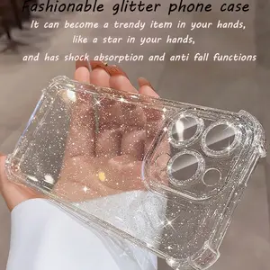 Luxury Sequins Glitter Shiny Clear Soft Protective Phone Case, Cover, Casing, Compatible with iPhone Models, Waterproof & Shockproof, Exquisite Gift Option