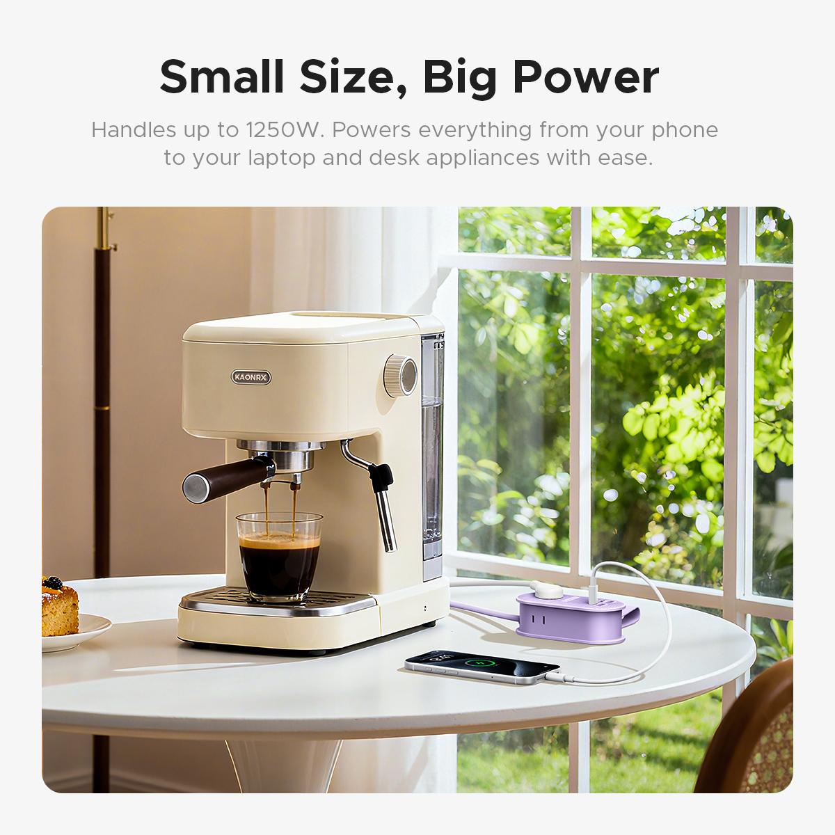 ORICO Upgraded 7-in-1 Travel Power Strip,2 Outlets & 4 USB Ports (2TYPE-C+2USB-A), 65W Fast Charging, Flat Plug，Compact for Cruise, Hotel, Dorm, and Travel Essentials- TK