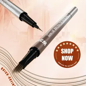 2-in-1 Eyebrow Pencil WaterproofBrow Pen, Dual Tip Design with PrecisionBrush for Natural Defined, Smudge-ProofBrows All Day, Suitable for Beginners,Makeup Lovers & Daily Use.