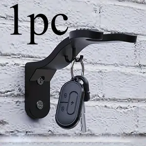 1pc Durable Wall-Mounted Helmet Key Hook, Tool Storage Accessory, Motorcycle Helmet Display Rack, Suitable for Jackets, Coats, Hats