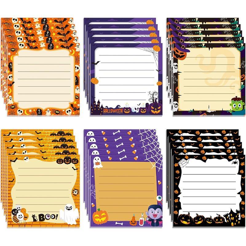 30 Pack Halloween Sticky Notes 600 Sheets | Cute Spooky Memo Pads with ...