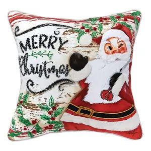 C&F Home Merry Christmas Santa 18" x 18" Throw Pillow
