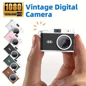 Vintage Mini Camera with 32GB TF Card, Compact Dslr with 0.96 Inch IPS Screen and LED Flash, Ideal Gift for Students and Travelers, Vintage Digital Camera