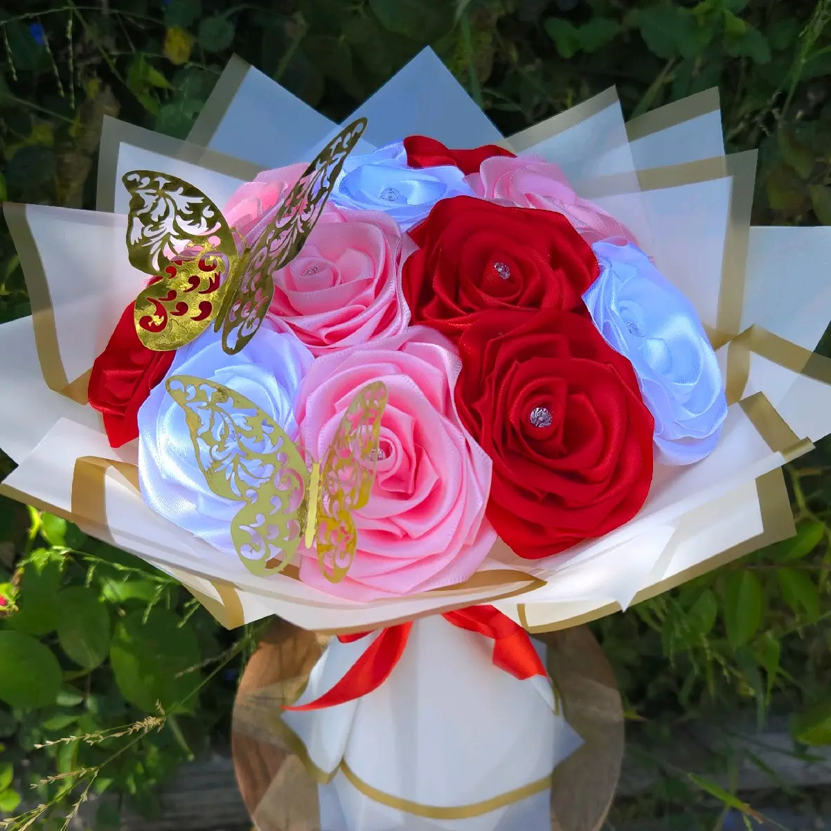 Eternal Rose Bouquet gift Butterfly  Decor Flower Decorative