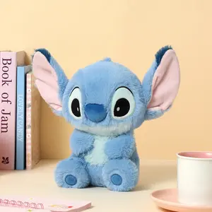[Summer New Product] Disney MINISO Lilo & Stitch Collection 7.8" Sitting Figure Stitch Plush Doll Blue Fiber Soft Toy for Kids Disney Fans Unisex Stereoscopic Modeling Fine Fluff