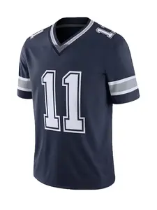【Plus Size】Number Print Short Sleeve Tee, Casual Sporty Breathable T-Shirt for Men, Football Jersey for All Seasons