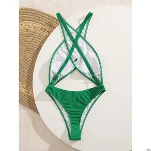 - Figure - NewSummerSexyOne PieceBikini BodyconWrap - AroundNeckBacklessDesign FlatteringForHoliday