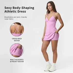 Women's Summer Athletic Dress with Pockets | Sports Dress | Tennis Dress Set