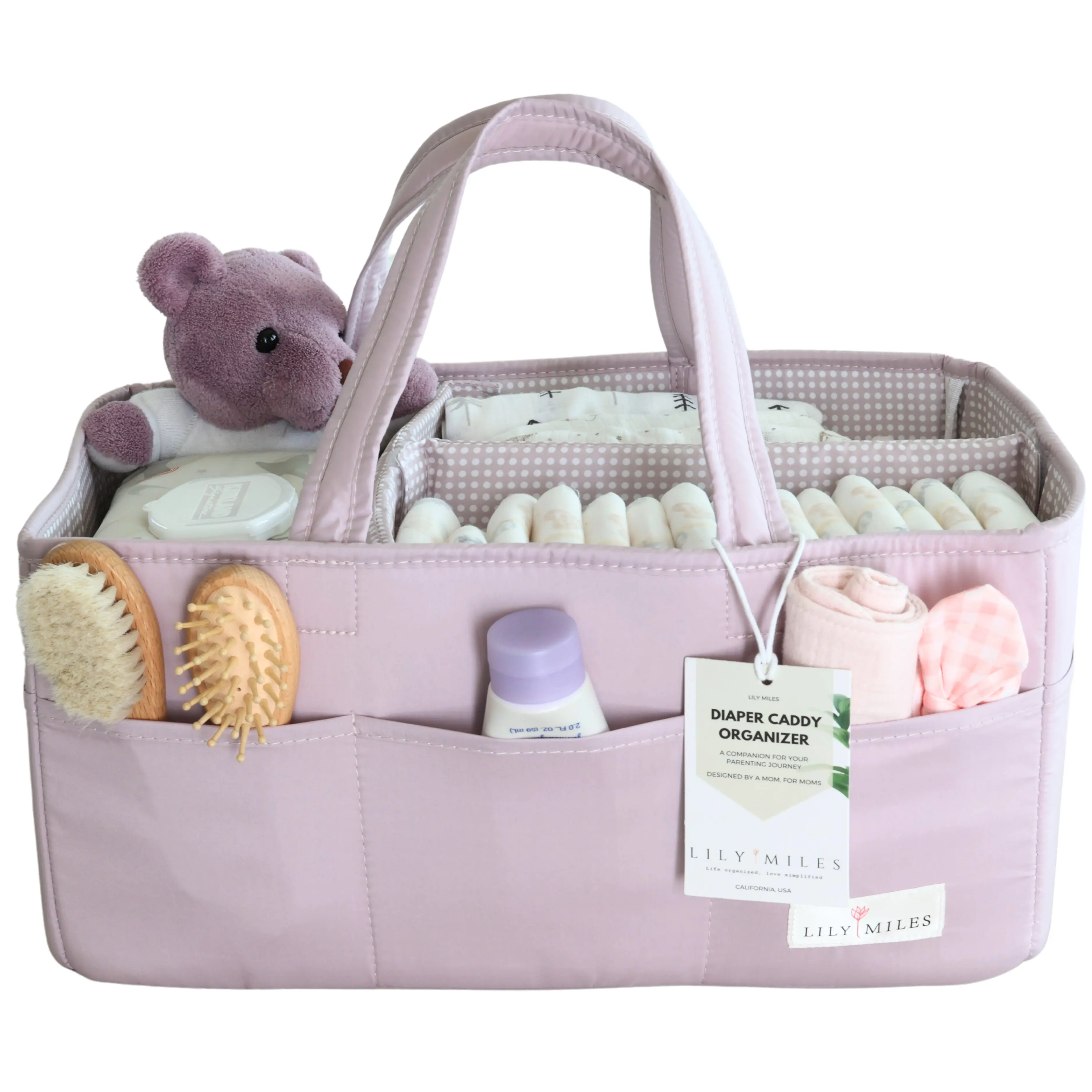 Baby Diaper Caddy Organizer - Rosy Lilac Baby Diaper Caddy Organizer - Rosy Lilac