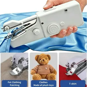Handheld Mini Electric Sewing Machine, Cordless Portable Stitcher for Beginners, Easy to Use Fast Stitch, Ideal for DIY Crafts, Clothes Repair, Home & Travel Sewing Supplies