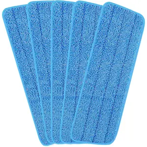 16.5 inch Reusable Mop Pads Microfiber Spray Mop Heads for Wet/Dry Mops Compatible with Bona Care System (5 Pack)