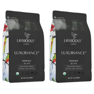 Lifeboost Espresso Dark Roast Coffee – Low Acid, Organic, Single Origin, Non-GMO 12 oz – Whole Bean