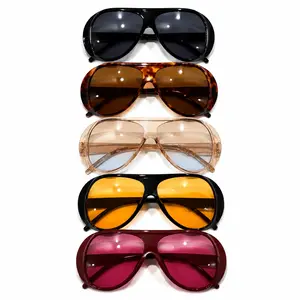 5 Pairs Y2K Oversized Vintage Sunglasses for Women, Trendy Street Style Shades, Retro Fashion Eyewear, Perfect for Casual Wear, Travel, Vacation, Summer Accessories, UV Protection, Fashionable Sunglasses Set
