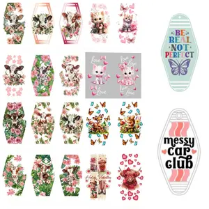 50pcs Animal Series UV DTF Stickers - Transfer Stickers, Hotel Keychains, Flower Butterflies, Waterproof Hotel Stickers, Glass Water Bottle Cups, DIY Crafts, Therapist Gifts