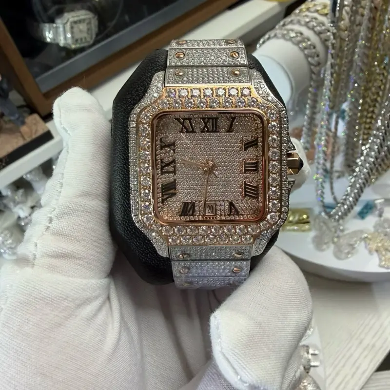 2Tone Rose/Silver VVS1 Moissanite Watch