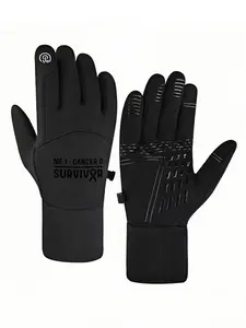 1pc with  ME 1 Cancer Survivoran Ha winter gloves thermal gloves Touch Screen Soft Touch Daily Use full finger gloves for men women Cozy Christmas gifts Best Selling