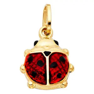 14k gold ladybug pendant (l)