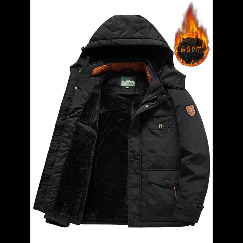 Black8186cotton-padded jacket