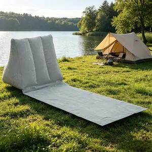 Plush triangular cushion pillow, foldable and portable moisture-proof support pillow, skin friendly and soft plush fabric, suitable for travel, camping and business trips, office rest, RV travel, gardens, courtyards and other multi scene gray