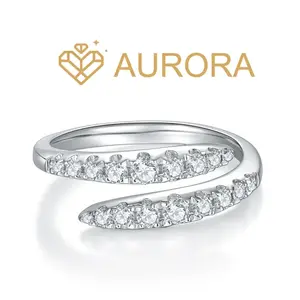 Moissanite Stackable band ring enhancer ring with 925 Sterling Silver Synthetic MoissaniteGift