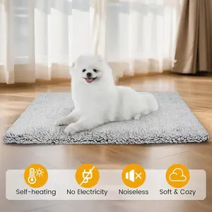 Self-Heating Cat Bed, Ultra Soft Warm Dog Cage Mat, Non-Slip Self-Warming Pet Pad, Suitable for Small Medium Cats Dogs Indoor Outdoor
