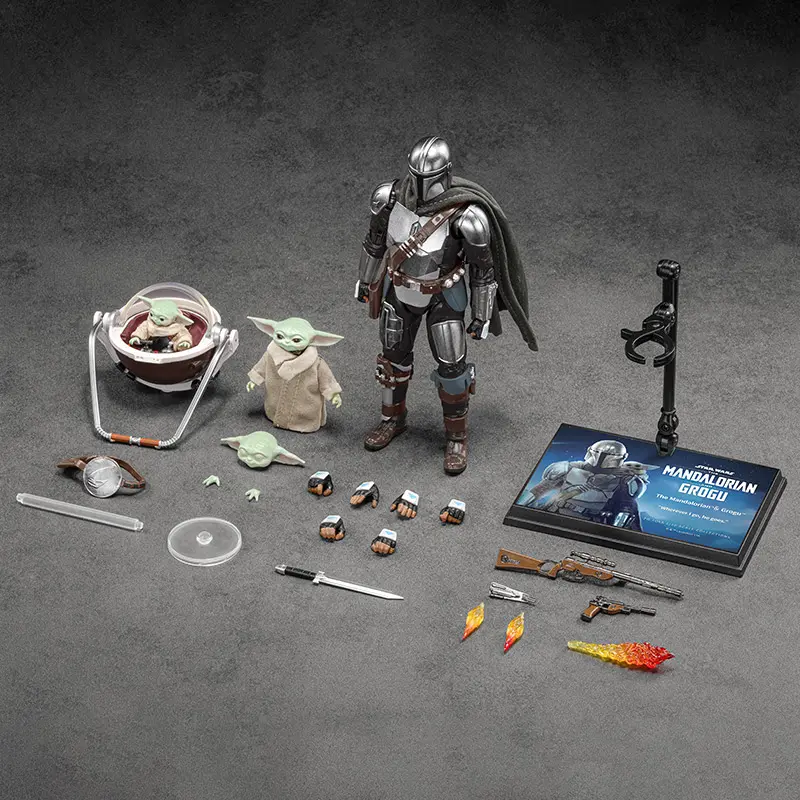 Disney STAR WARS The Mandalorian and Grogu Series  Action Figures, 7-Inch Action Figure Set, Official Authorization, A Great Gift for Collectors and Fans
