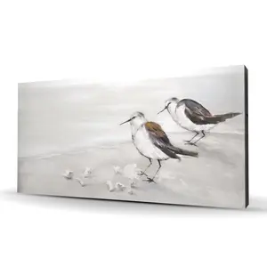 360 Stand 24x48 in. High-Def 2 Sandpiper Birds Wall Art, Nature-Infused Beach Marine Landscape Decor, Coastal Charm Home Decor Gift (Home Supplies, Posters & Prints), Decoration, Artistic, Artwork
