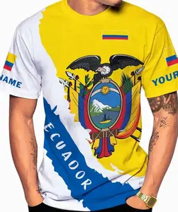 Tee4U 8 Personalized Name Ecuador 3D Shirt, Ecuador Flag Pride Gift T-Shirt, Men & Women S-5XL Polo Shirt, S-5XL Unisex NHX3