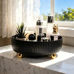 Space-Saving 360° Rotating Makeup Organizer – Multi-Functional Countertop Storage Tray for Cosmetics, Perfume & Accessories, Ideal Christmas Gift