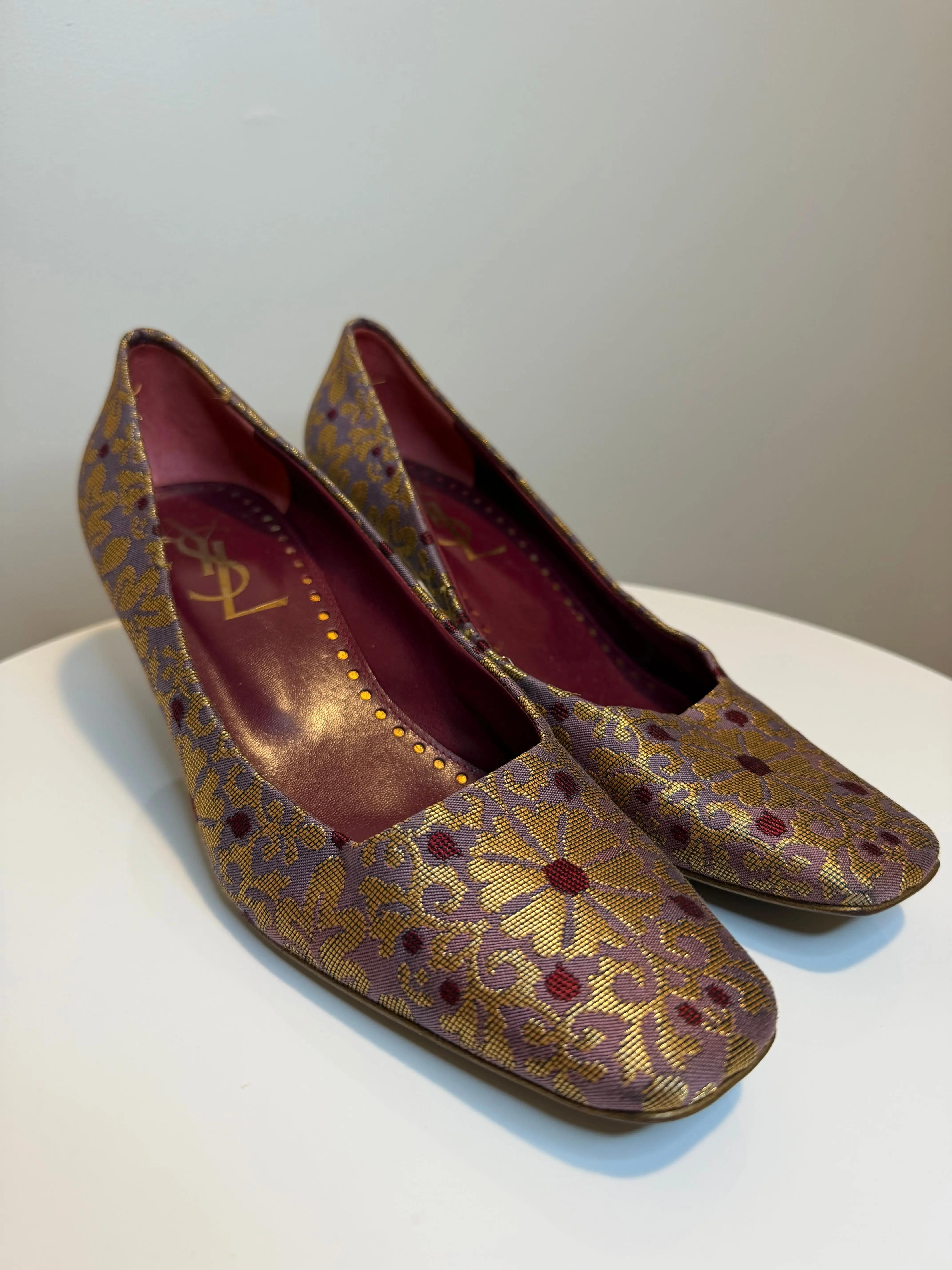 Pre-Owned Saint Laurent Size 39.5 Vintage Kitten Heels