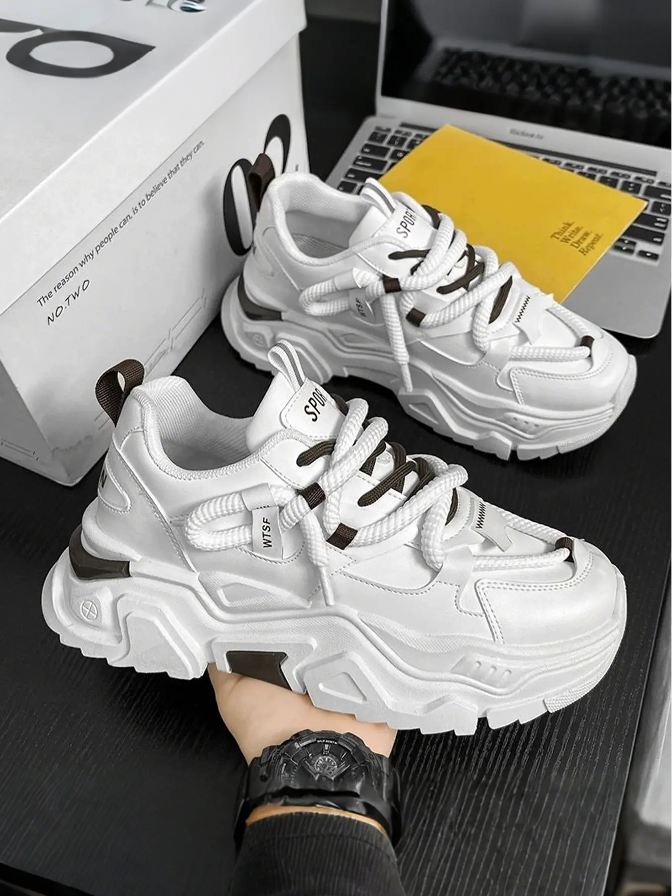 Men's Height Increase Dad Shoes | Street Style Casual Height Increasing Sneakers | Versatile Everyday Wear Height Boosting Sneaker