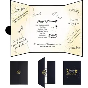 Black   Party Decorations,Black  Giant Happy  Guestbook Fun Beach Themed  Party Signature Book,  Gifts for Women Men, Retire Signing Boards