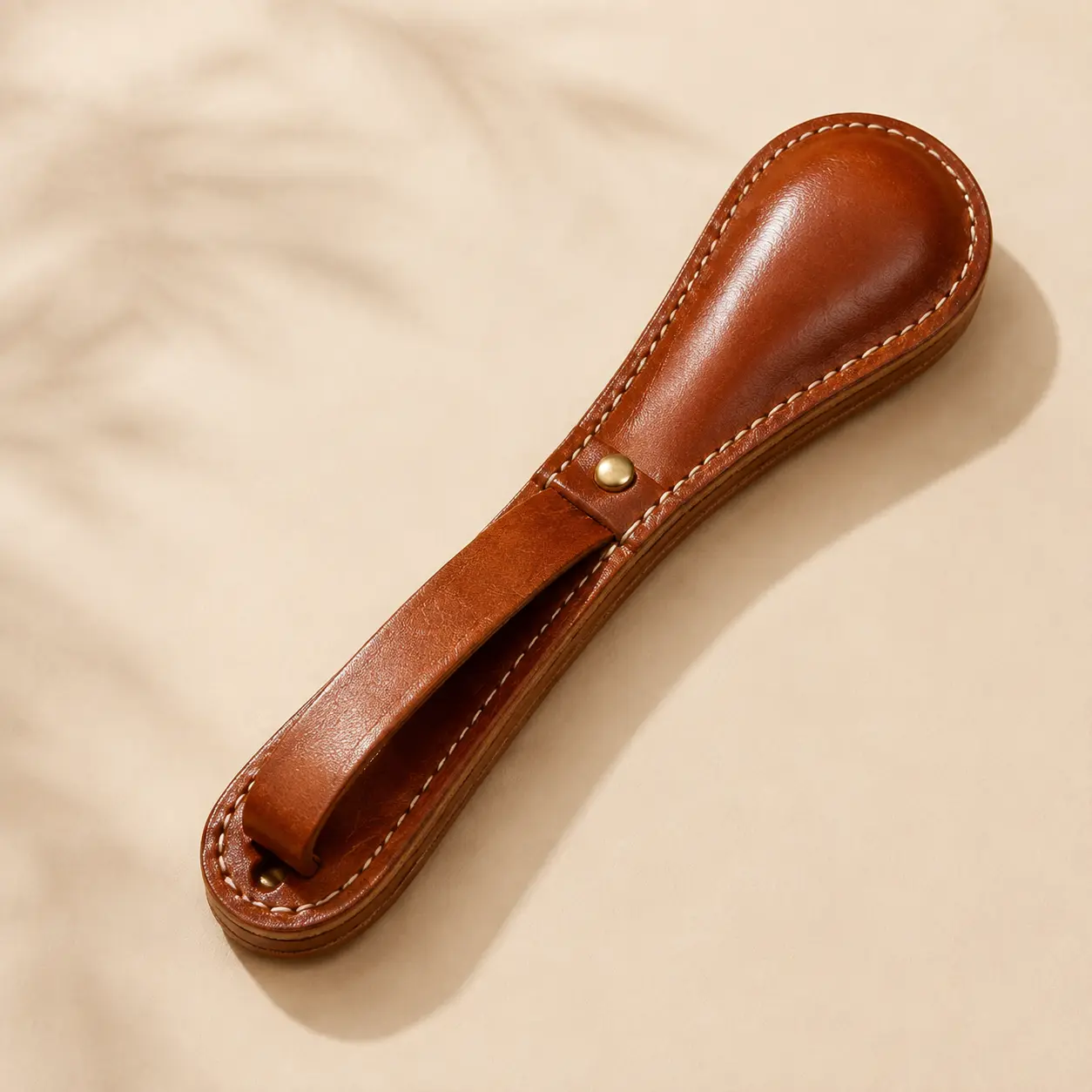 Cowhide Leather Accessory, Handmade Hand-Stitched Design with Smooth Handle for Daily Carry, Home Display & Gift Giving