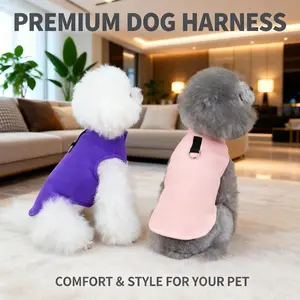 Soft Comfortable Pet Vest Harness Straps with Leash Ring, Adjustable Small Dog Winter Wear, 4 Colors Available, Ideal for Daily Walks and Indoor Use, Adjustable Safety Harness