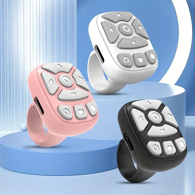Wireless Remote Control - Portable, Easy-to-Use, Compatible with iPhone, iPad, Android - Video Scrolling, Music Playback, E-Book Reading Cellphone Smartphone Handle Controller