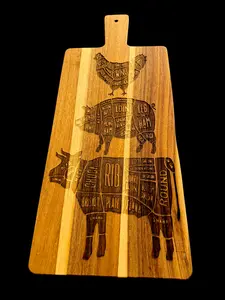 Custom laser engraved cutting boards and serving treys. Perfect for and kitchen. Chopping Knives Wooden
