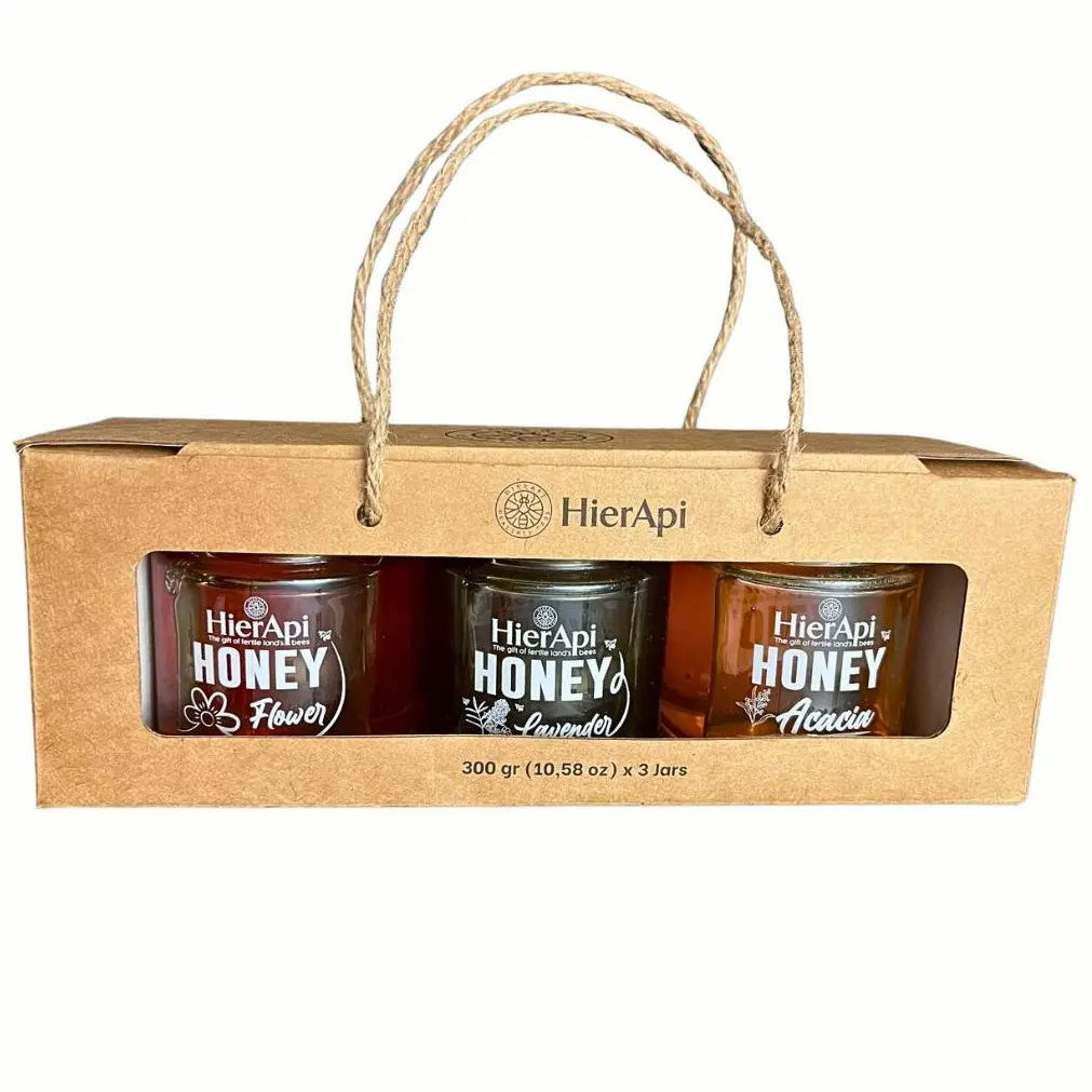 Honey Gift Set: Lavender, Flower, Acacia raw organic Natural Pack