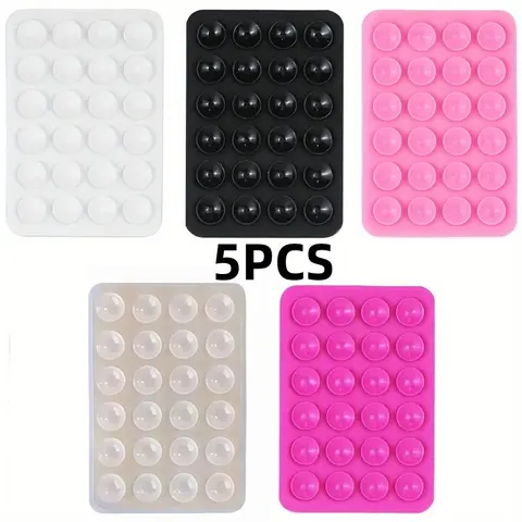 5PCS Suction Cups for Phone Case Self-Adhesive Mount Hands Free Mobile Accessory Holder for Videos and Selfies Compatible with Phone Cases Secure Fit Easy Attachment