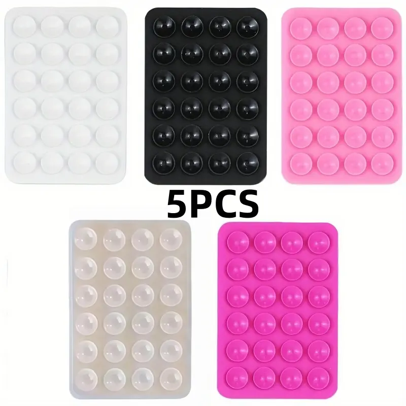 5PCS Suction Cups for Phone Case Self-Adhesive Mount Hands Free Mobile Accessory Holder for Videos and Selfies Compatible with Phone Cases Secure Fit Easy Attachment