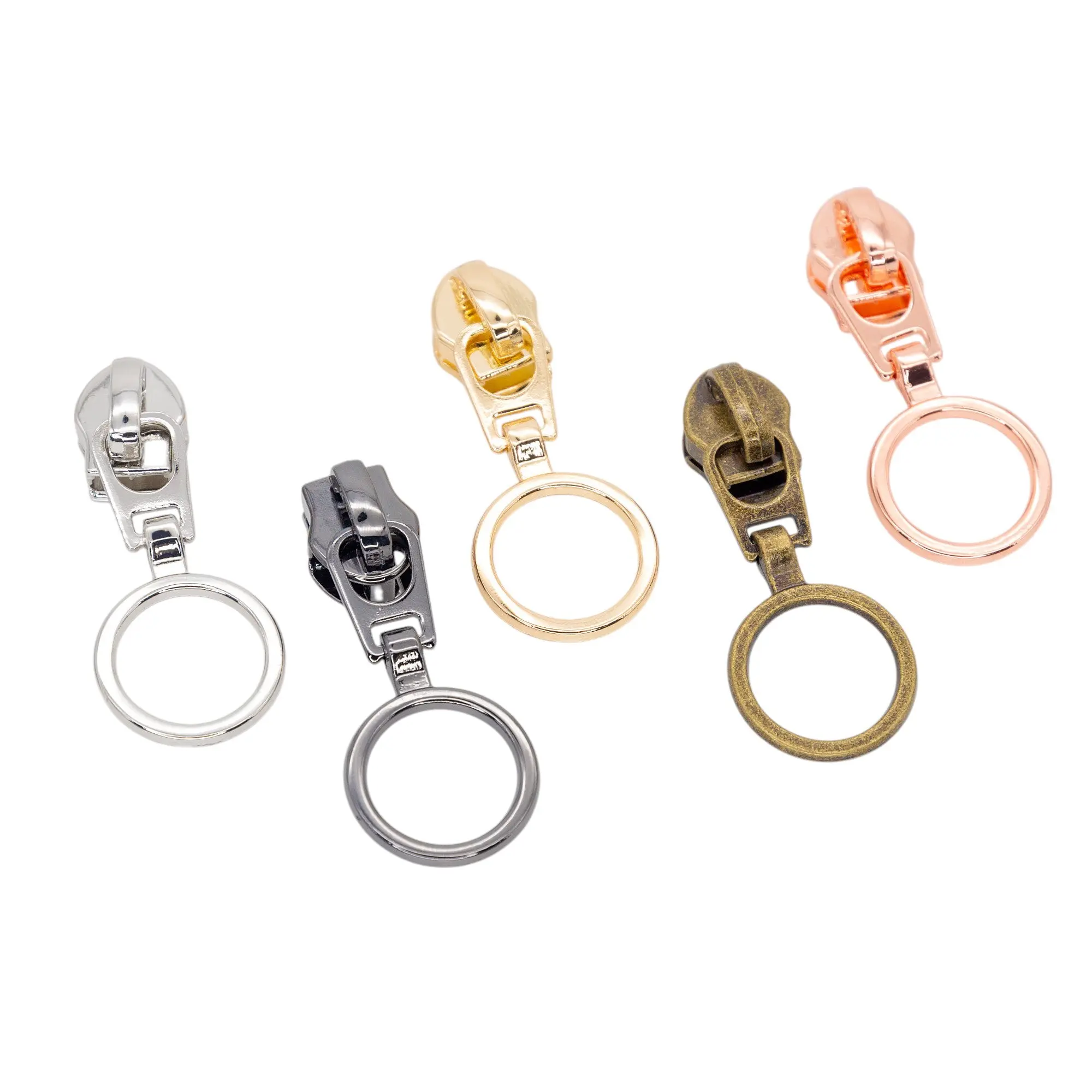 #5 Zipper Pulls - Small Ring - Set of 4