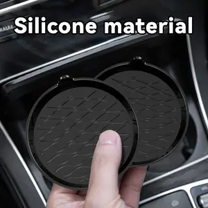 Car Cup Holder Coaster, Silicone Cup Holder Insert, Universal Non-Slip Cup Holders, Car Accessories Interior for Women and Man Interior Sets 4 Pack