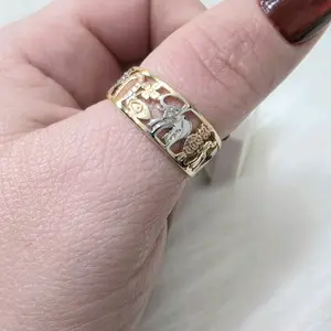 ALIANZA 7 POTENCIAS 3 COLORES . VARIAS TALLAS.LAMINADO 14K