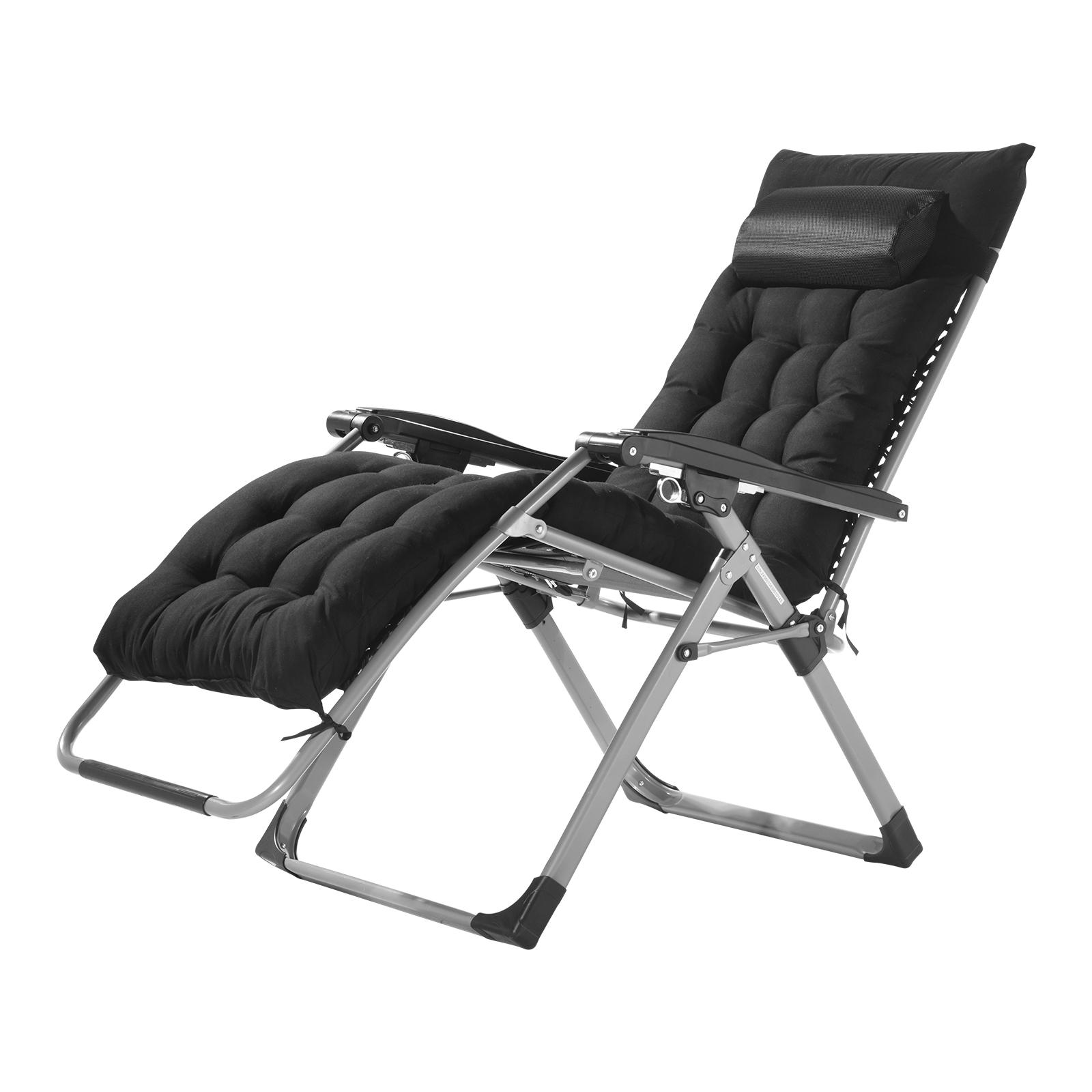 Viral Must-Have 26" Adjustable Zero Gravity Recliner Chair | 90°-170° Folding Padded Lounge Chair with Side Tray(Cup+Phone Holder), 500lbs Capacity for Indoor Outdoor Patio Camping Porch