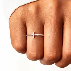 Vintage Single Row Thin Band Women'S Ring, Trendy Minimalist Style, Punk Index Finger Ring