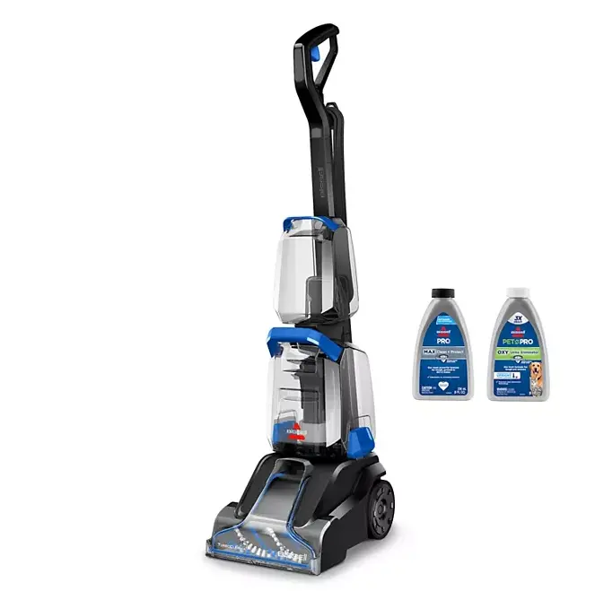 BISSELL TurboClean Upright Carpet Cleaner 3939, Deep Carpet Cleaning Machine for Pet Stains, Messes, Dirt & Odors, 4-Row DeepReach PowerBrush with Powerful Suction, Compact Upright Carpet & Area Rug Cleaner for Home