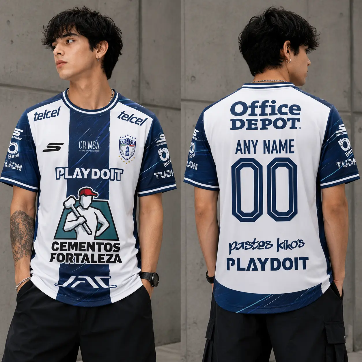 Custom Pachuca Soccer Jersey Men | Personalized Name & Number Liga MX Football Shirt | Blokecore Sports Tee