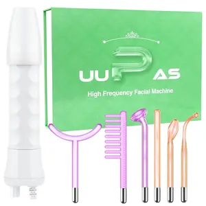 High Frequency  Wand -  Portable High Frequency  Machine with 6 count Different Tubes(Orange & Purple)