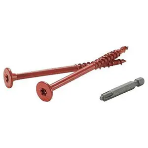 Flatlok No. 14 x 3.5 in. No.40 Torx ttap Flat Head Epoxy Carbon Steel Wood Screws - 250 Piece