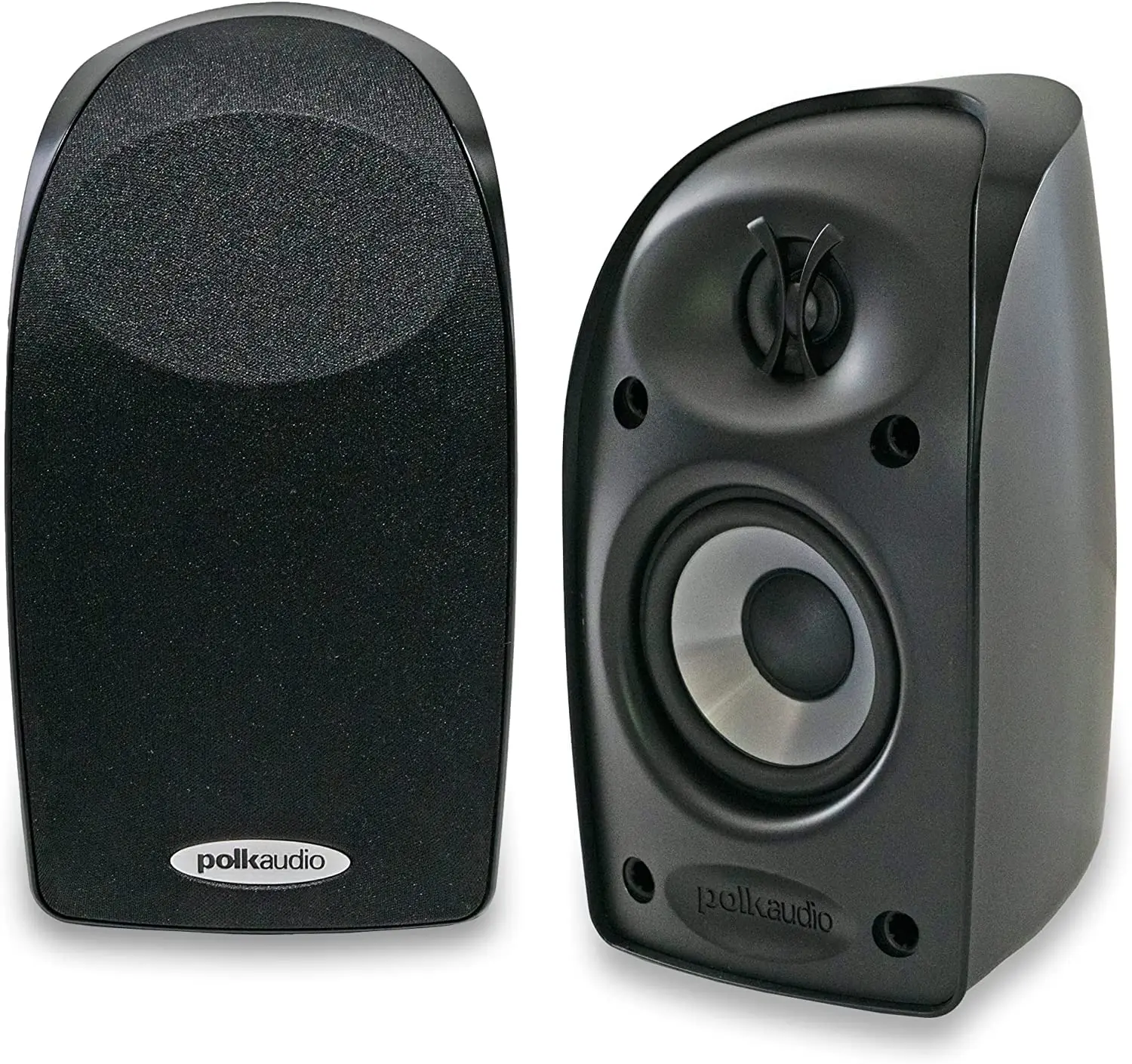 Polk Audio Blackstone TL1 Corded Digital Wired Satellite Speaker Pair - 2.5" Driver, 0.5" Silk Dome Tweeter, Time Lens Tech for Smooth Highs, 4.9in Deep, Bass Boost, Keyhole Slot Wall Mountable, Small Space Enhanced Imaging Accuracy